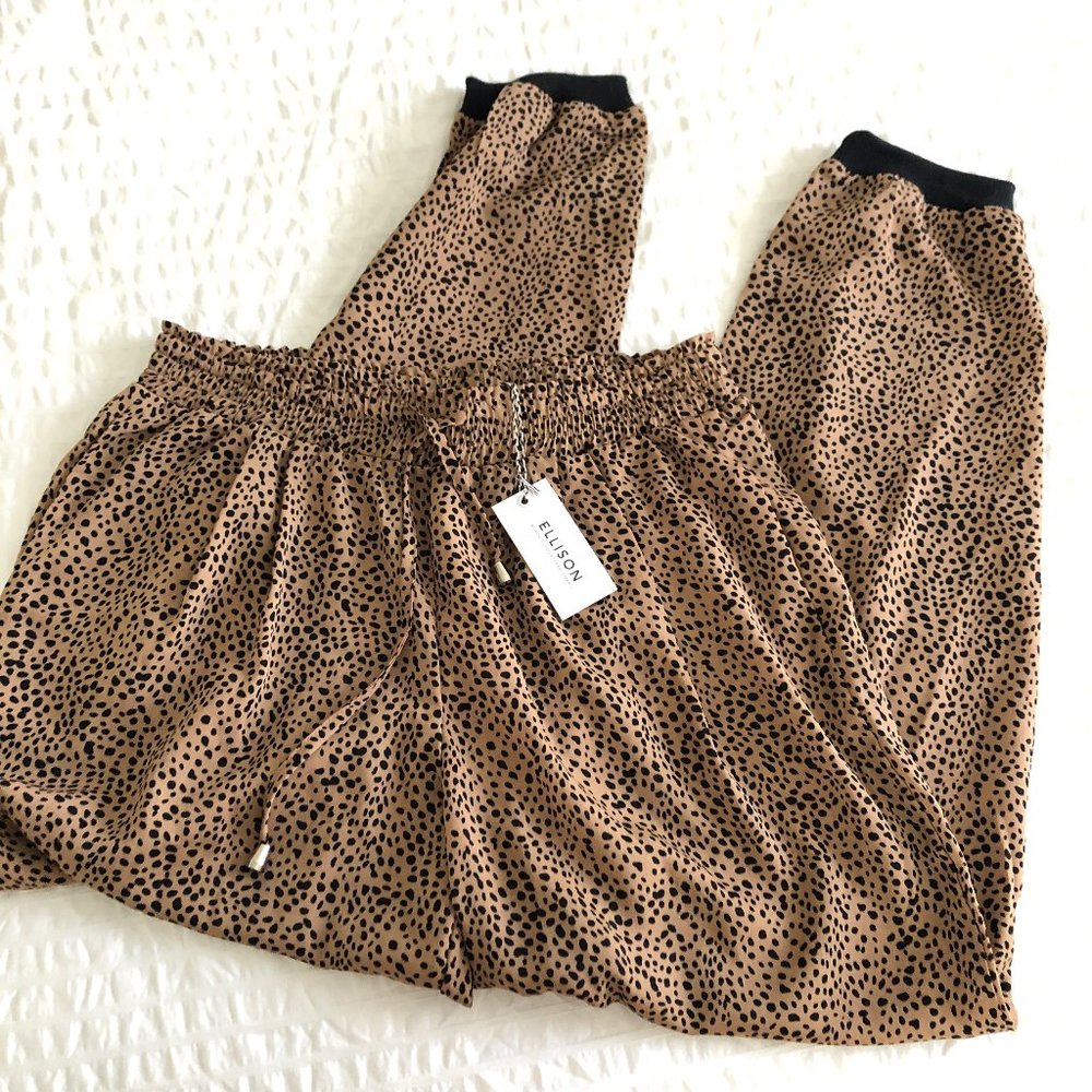 NWT Ellison Leopard Print Joggers M